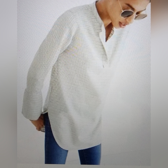 Madewell Split Cuff Tunic Shirt Size S in Weathered Concrete #H3939 - Picture 11 of 12